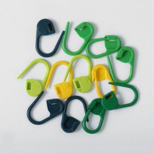 Маркер для вязания "Булавка", пластик, желтый/зеленый/светло-зеленый/темно-бирюзовый, 30шт в уп.